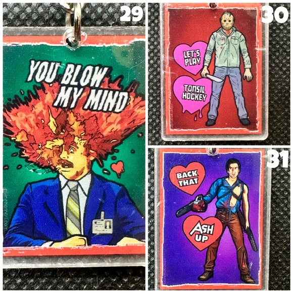 Creepy Valentines Card KBK Acrylic Keychains - Picture 8 of 8